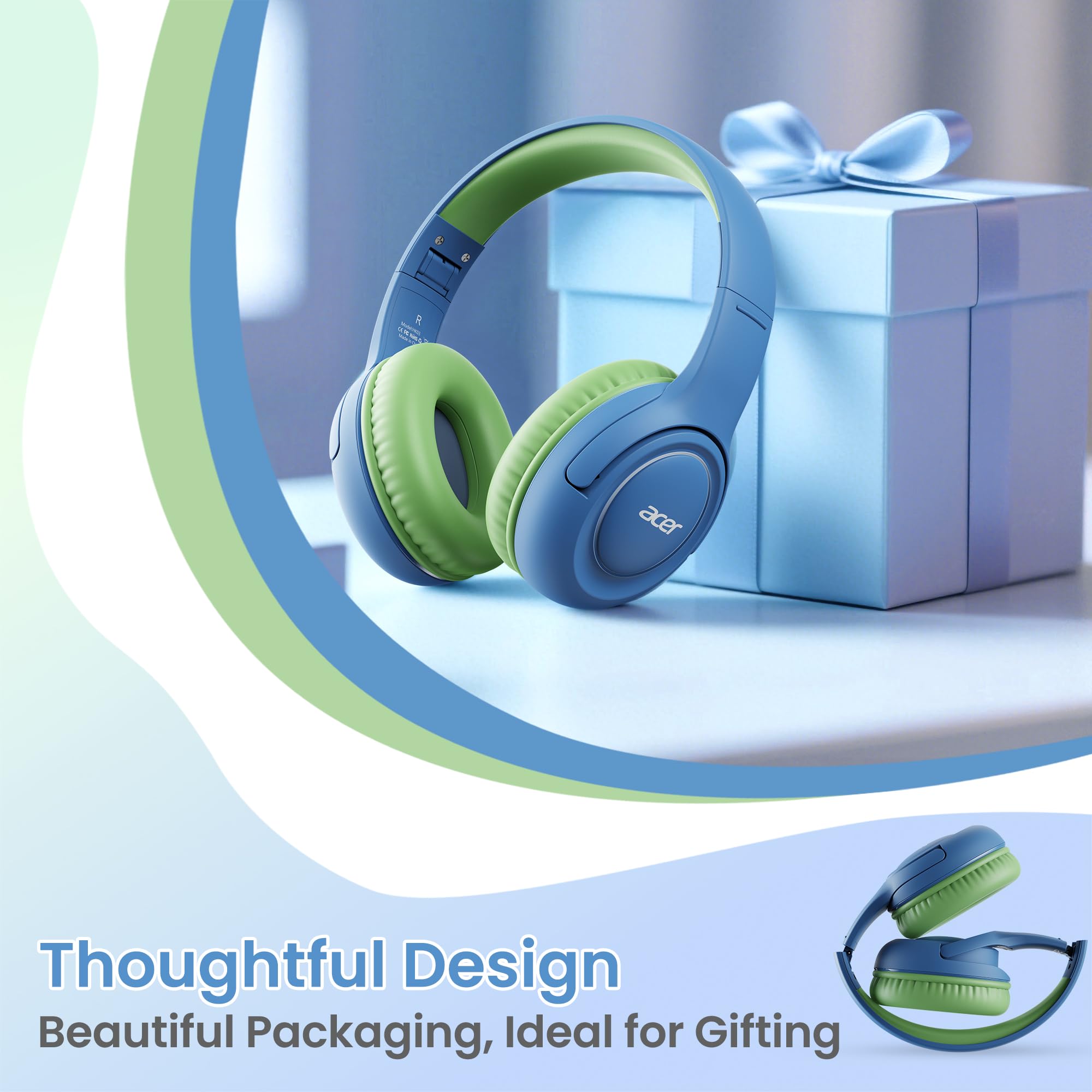 Foto 7 pulgar | Auriculares Para Niños Acer Hk03 Con Limitador De Volumen Para Colocar Sobre Las Orejas Con Cable - Venta Internacional