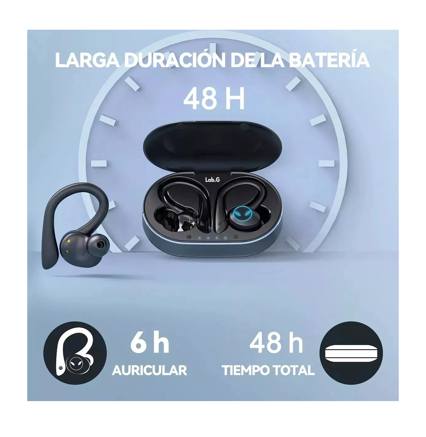 Foto 5 pulgar | Auriculares Inalámbricos Bluetooth 5.3 Deportivos Con Gancho
