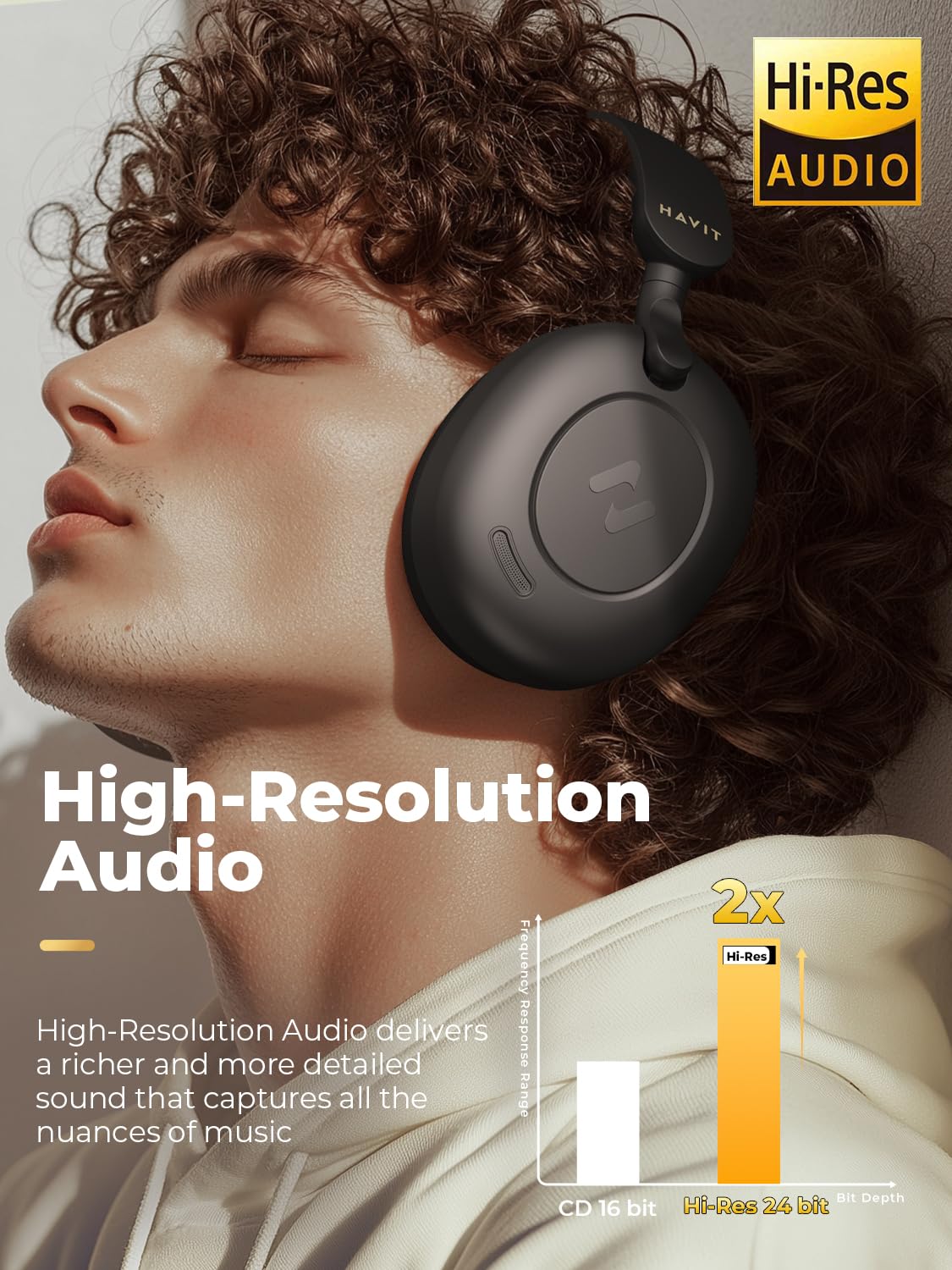Foto 3 pulgar | Auriculares Havit H655bt Hybrid Con Cancelación Activa De Ruido - Venta Internacional.