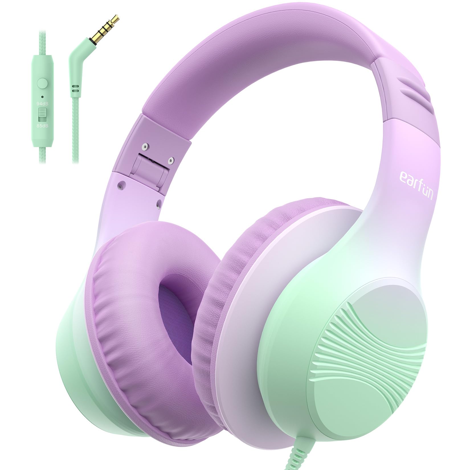 Foto 2 pulgar | Auriculares Earfun K3 Kids Over Ear Con Micrófono 85/94db Violet - Venta Internacional.