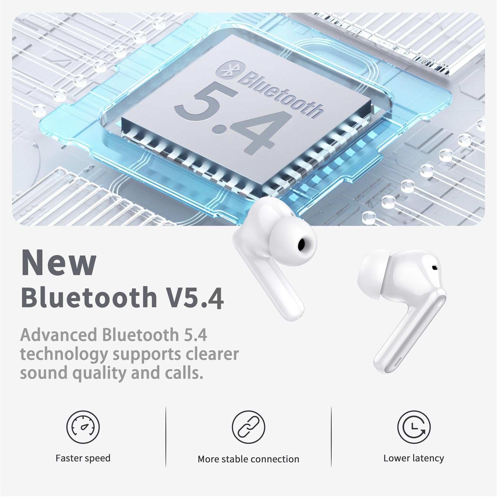 Foto 2 | Auriculares Inalámbricos Xinwld A97 Bluetooth 5.4 40h Playtime Ip7 Blancos - Venta Internacional.
