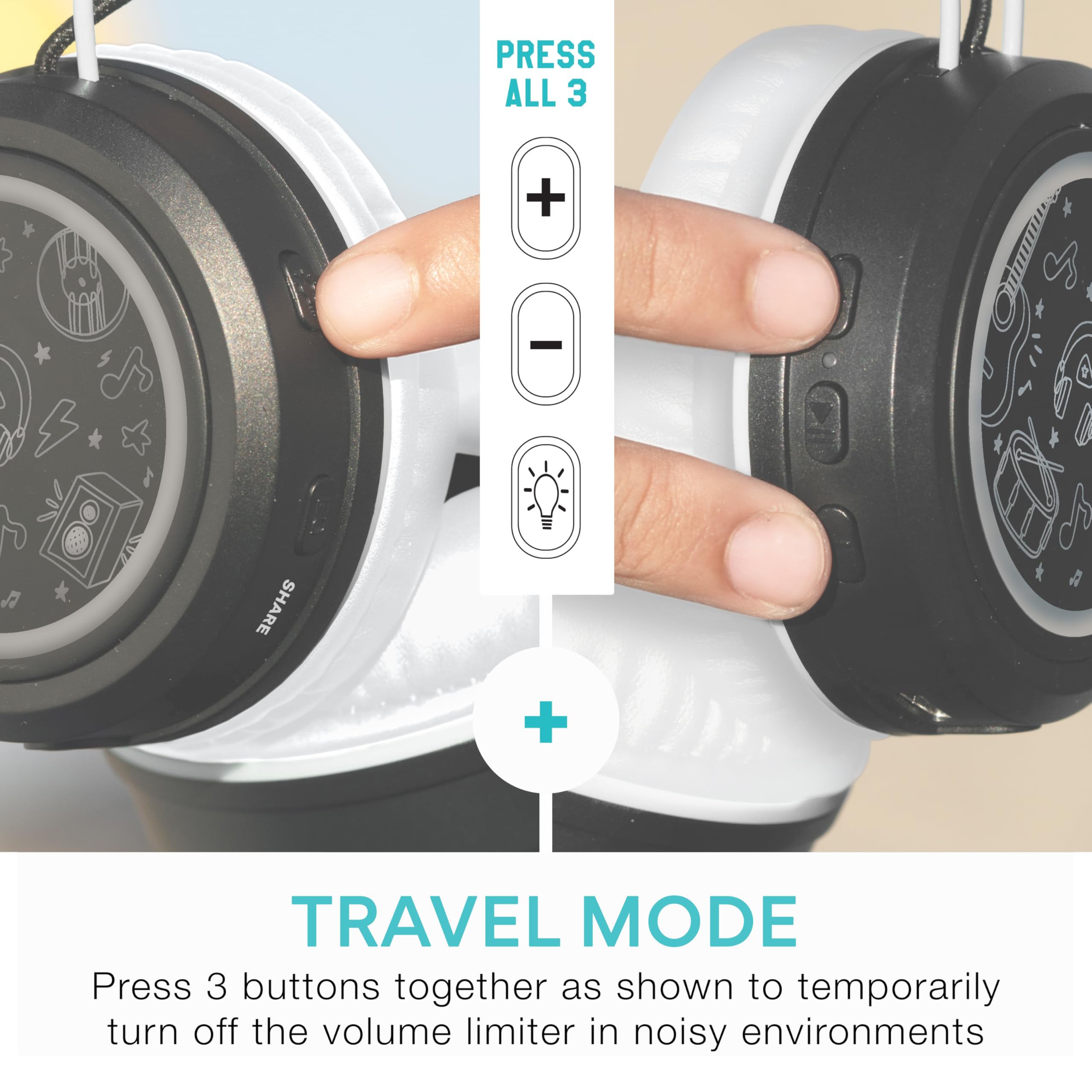 Foto 5 pulgar | Auriculares Bluetooth Mee Audio Kidjamz Share Kj55bt-s Para Niños - Venta Internacional.
