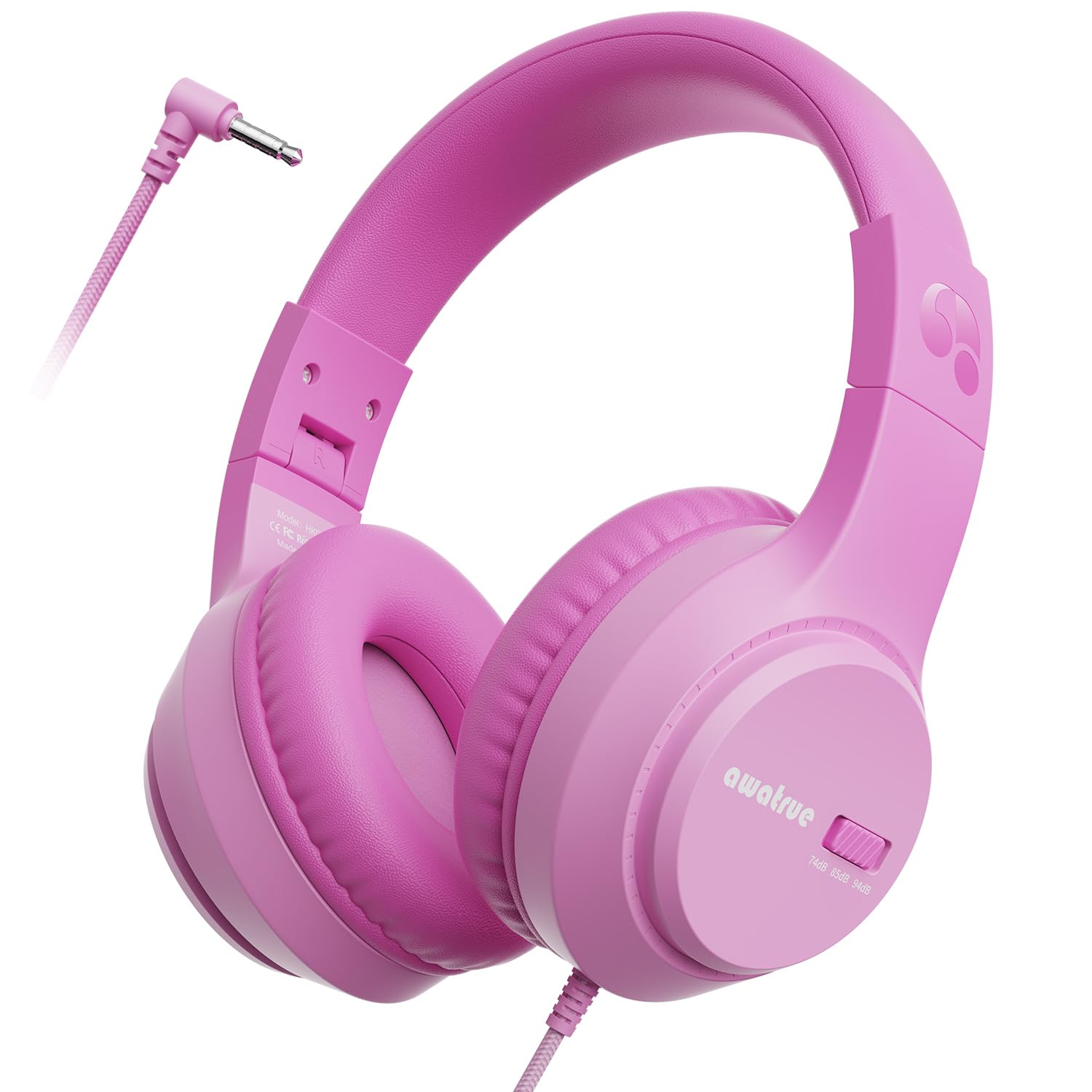 Foto 2 pulgar | Auriculares Supraaurales Awatrue Kids Con Cable Con Límite De Volumen De 74/85/94 Db - Venta Internacional.