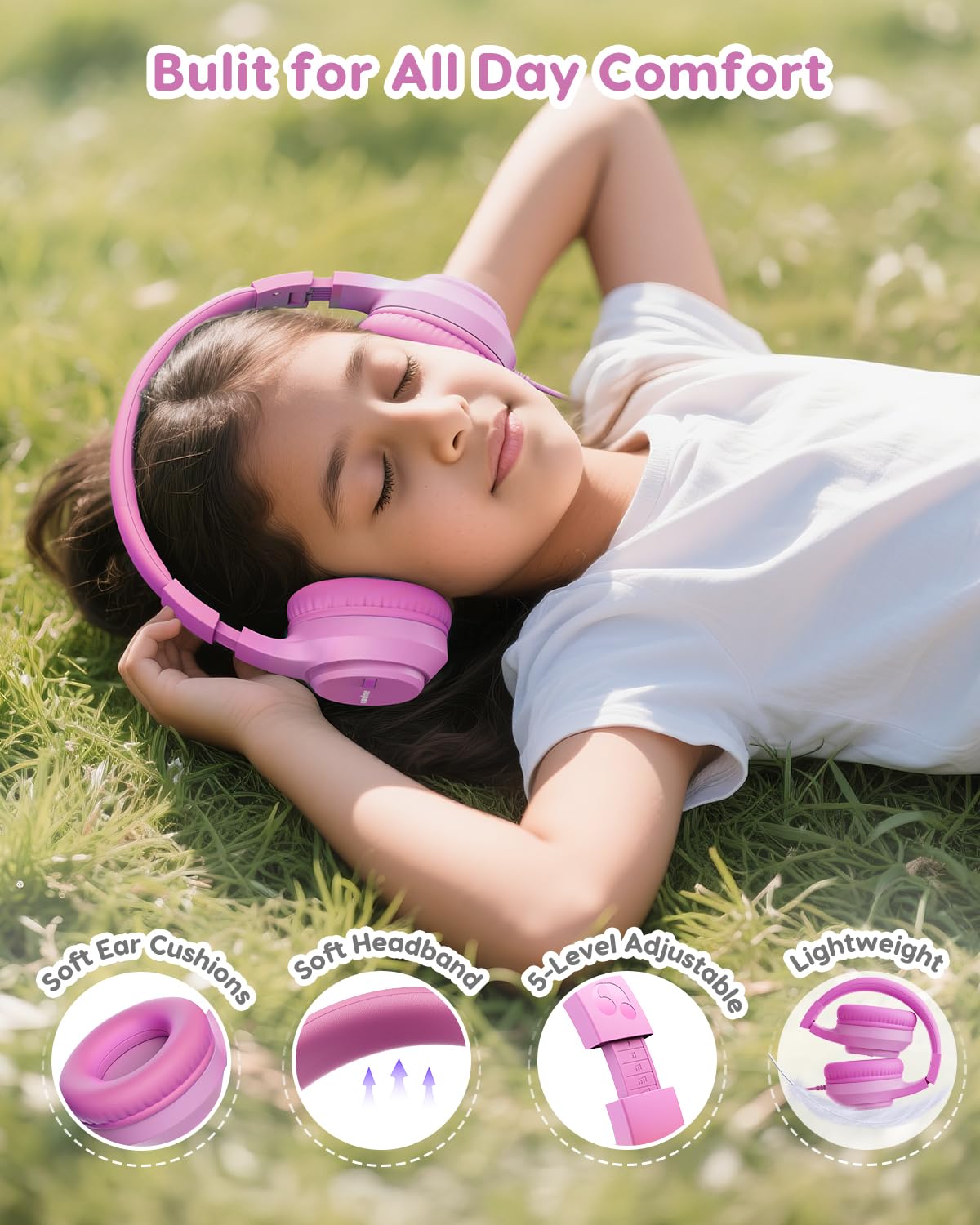 Foto 4 pulgar | Auriculares Supraaurales Awatrue Kids Con Cable Con Límite De Volumen De 74/85/94 Db - Venta Internacional.