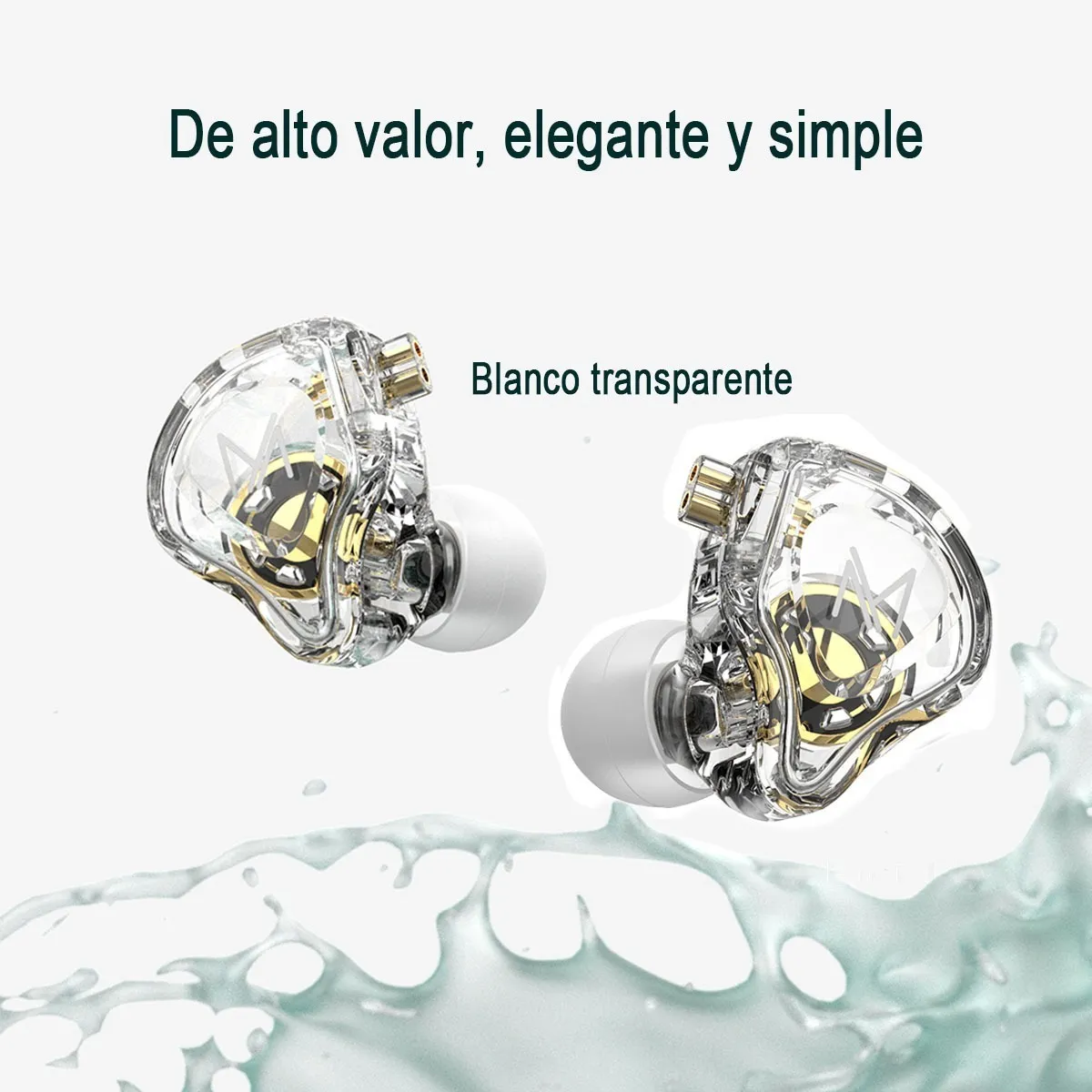 Foto 4 pulgar | Audífonos Malubero In-Ear color Transparente con Micrófono