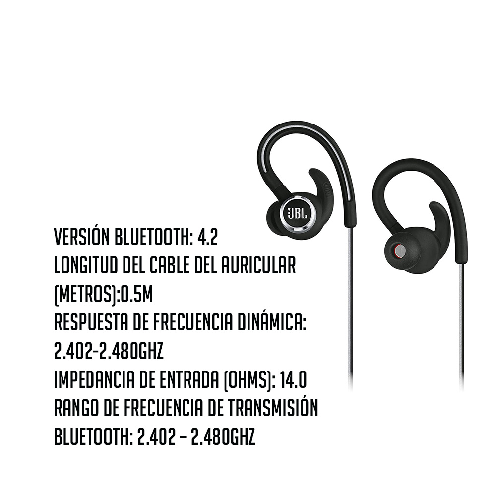 Foto 4 pulgar | Audífonos Bluetooth Jbl Reflect Contour 2 In-ear color Negro