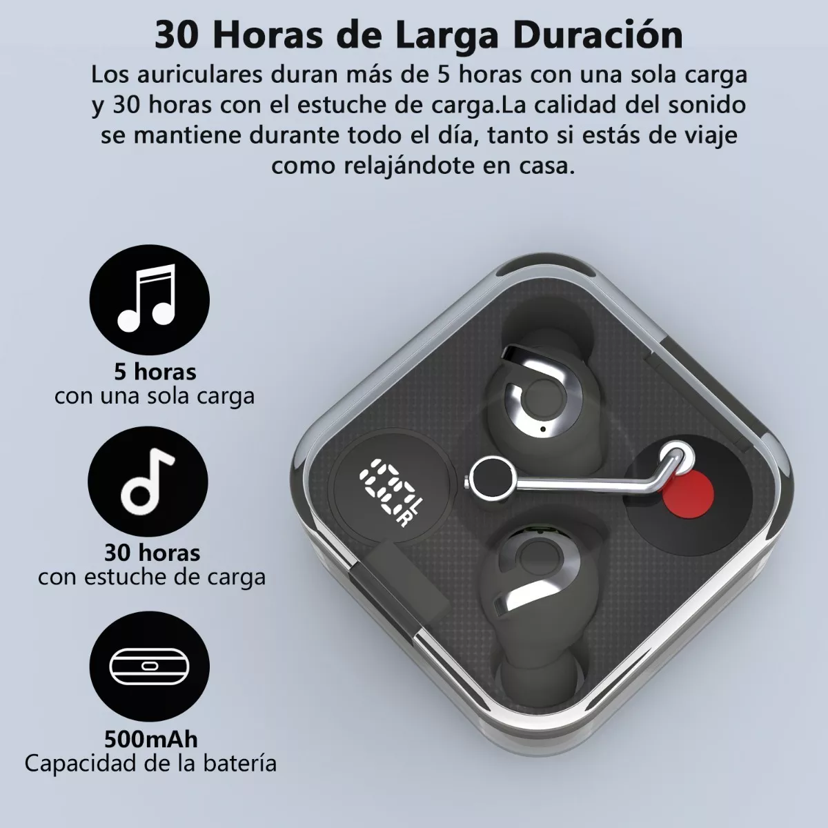 Foto 3 pulgar | Audífonos In-ear Malubero Negros Bluetooth