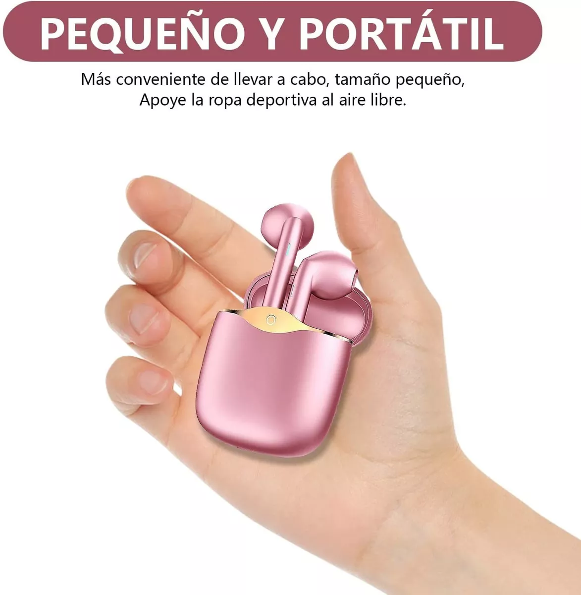 Foto 3 pulgar | Auriculares Inalámbricos Malubero Bluetooth Gamer In Ears color Rosa