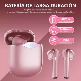 Foto 3 | Auriculares Inalámbricos Malubero Bluetooth Gamer In Ears color Rosa