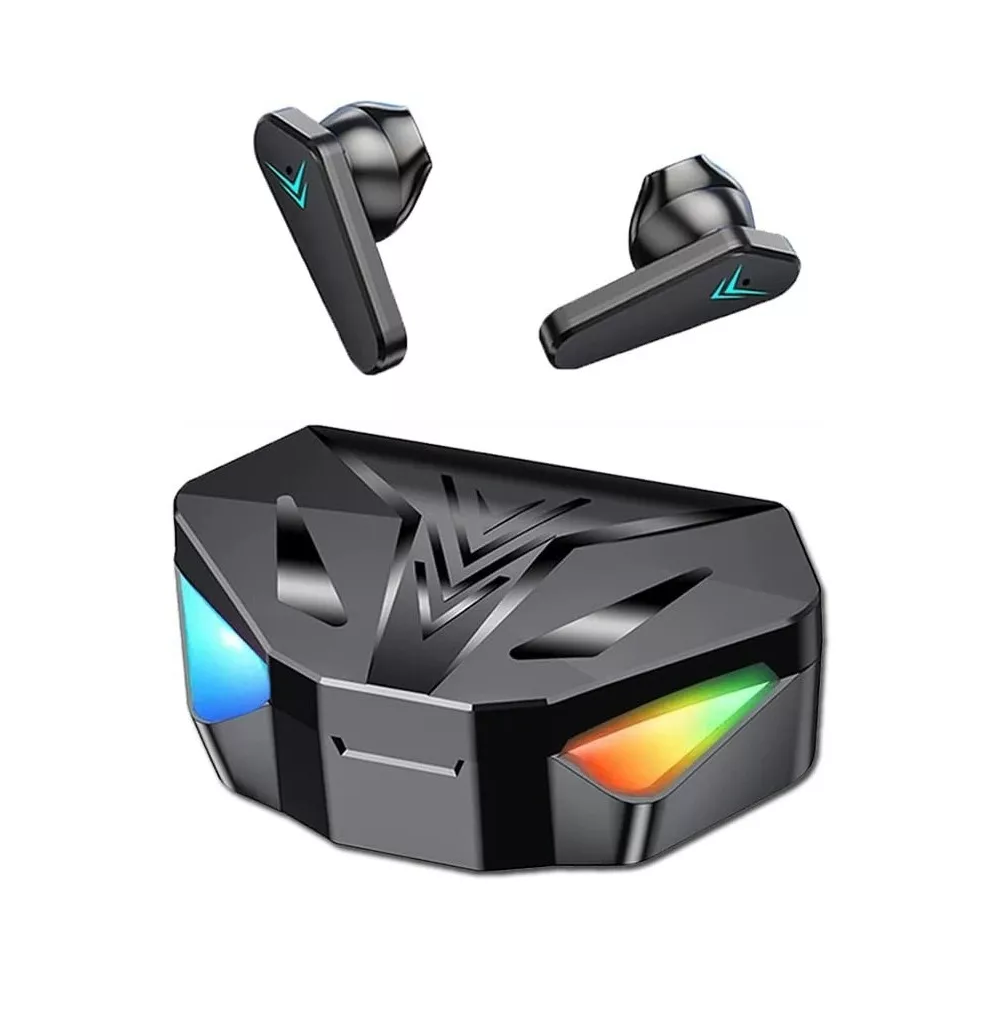 Audífonos Intraurales Malubero De Juego Inalámbricos color Negro