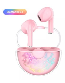 Foto 3 | Audífonos Inalámbricos Petukita Box T35 Con Rgb color Rosa + Caja De Carga