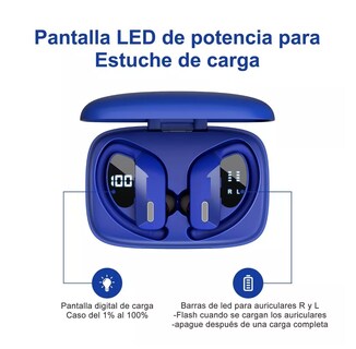 Foto 2 | Audífonos Inalámbricos Bluetooth Oreja Colgante Azul Marino