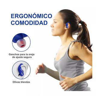 Foto 4 | Audífonos Inalámbricos Bluetooth Oreja Colgante Azul Marino