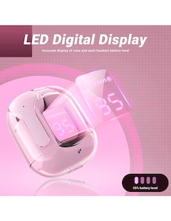Foto 5 | Audífonos Inalámbricos Petukita Box T-6 color Rosa con Pantalla Digital
