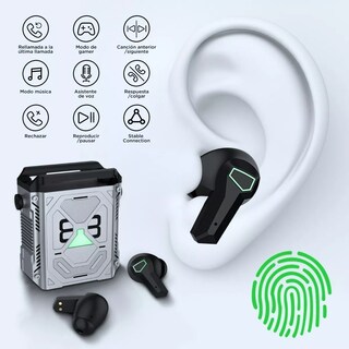 Foto 4 | Audífonos In-ear Inalámbricos Belug color Negro con Caja Gris