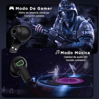 Foto 2 | Audífonos In-ear Inalámbricos Belug color Negro con Caja Verde