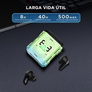 Foto 6 | Audífonos In-ear Inalámbricos Belug color Negro con Caja Verde