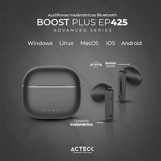 Foto 3 | Audífonos Acteck Boost Plus Ep425 Inalámbricos Bluetooth Ac-935104 color Negro