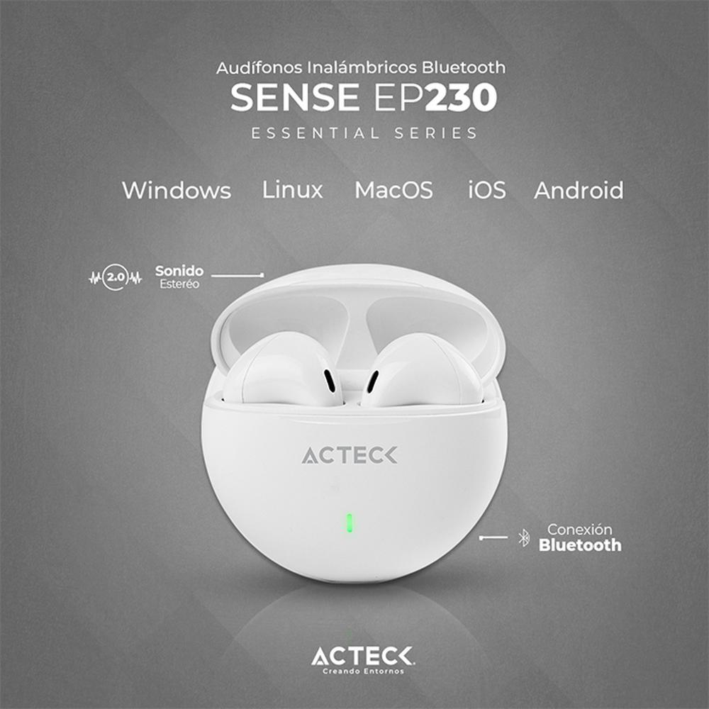 Foto 4 pulgar | Audífonos Acteck Sense Ep230 Inalámbricos Ac-935111 color Blanco