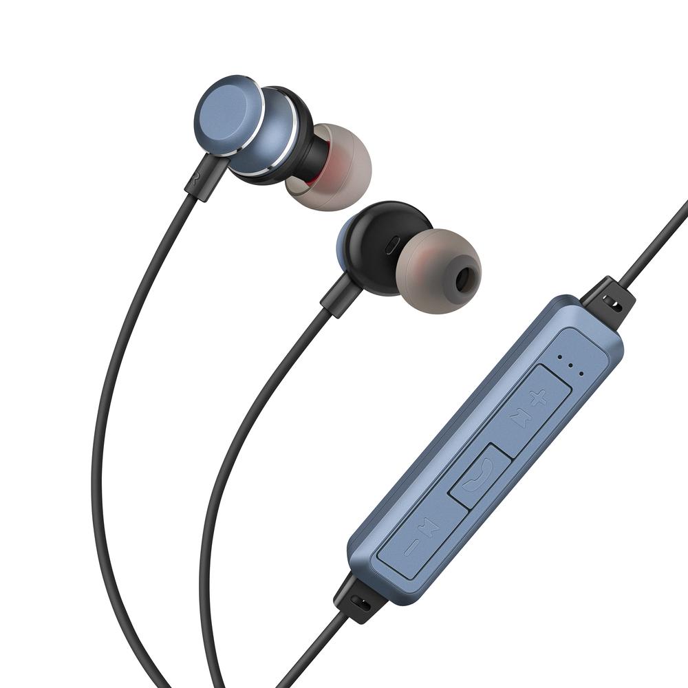 Foto 2 pulgar | Audífonos Steren AUD-7620AZ color Azul Bluetooth Reproductor Mp3 y Sujeción de Imán