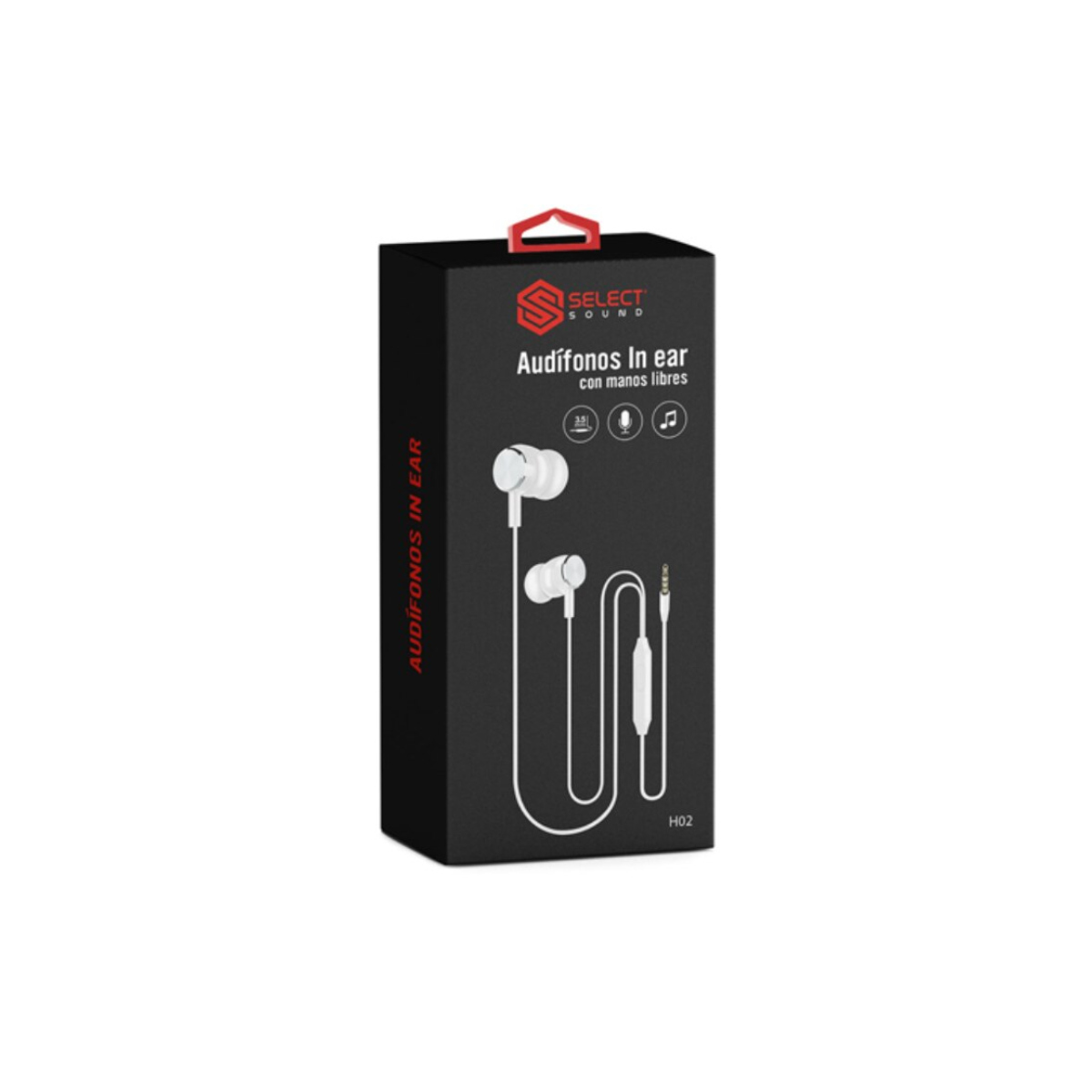 Foto 2 | Audifonos In-ear 1m De Largo/ Select Sound H02b/ Color Blanco