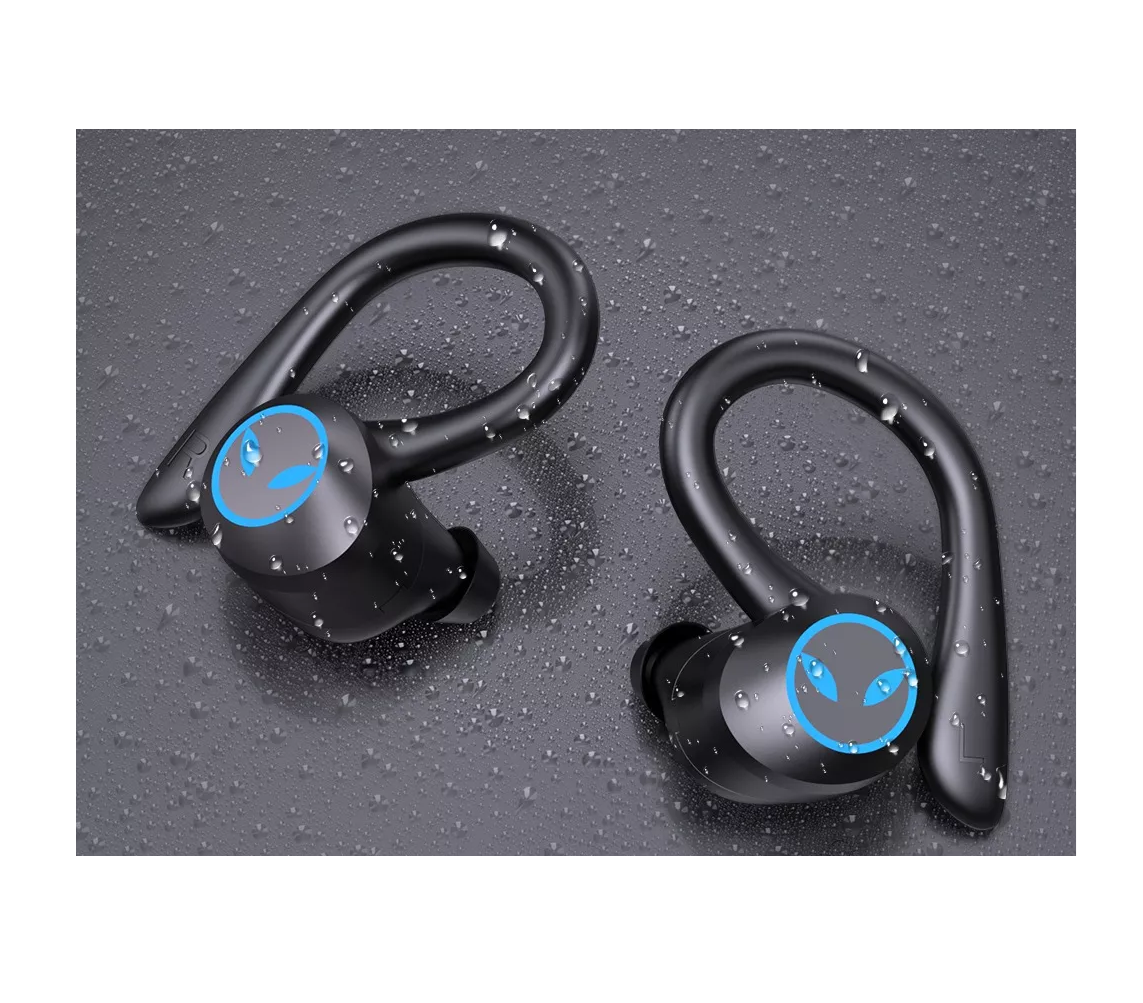 Foto 3 pulgar | Auriculares Deportivos Inalámbricos Bluetooth 5.3 con Gancho Negro