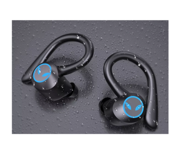 Foto 2 | Auriculares Deportivos Inalámbricos Bluetooth 5.3 con Gancho Negro
