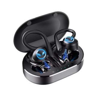 Foto 3 | Auriculares Deportivos Inalámbricos Bluetooth 5.3 con Gancho Negro