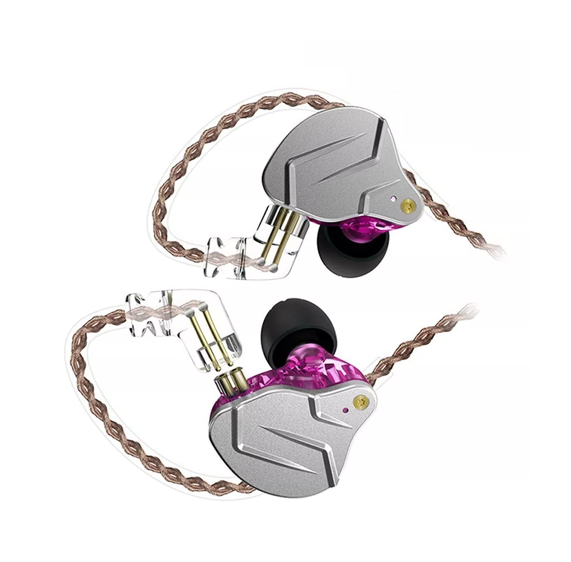 Foto 4 pulgar | Audífonos In-Ear Gamer con Cable Zsn Pro With Mic Kz Zsn Pro Púrpura