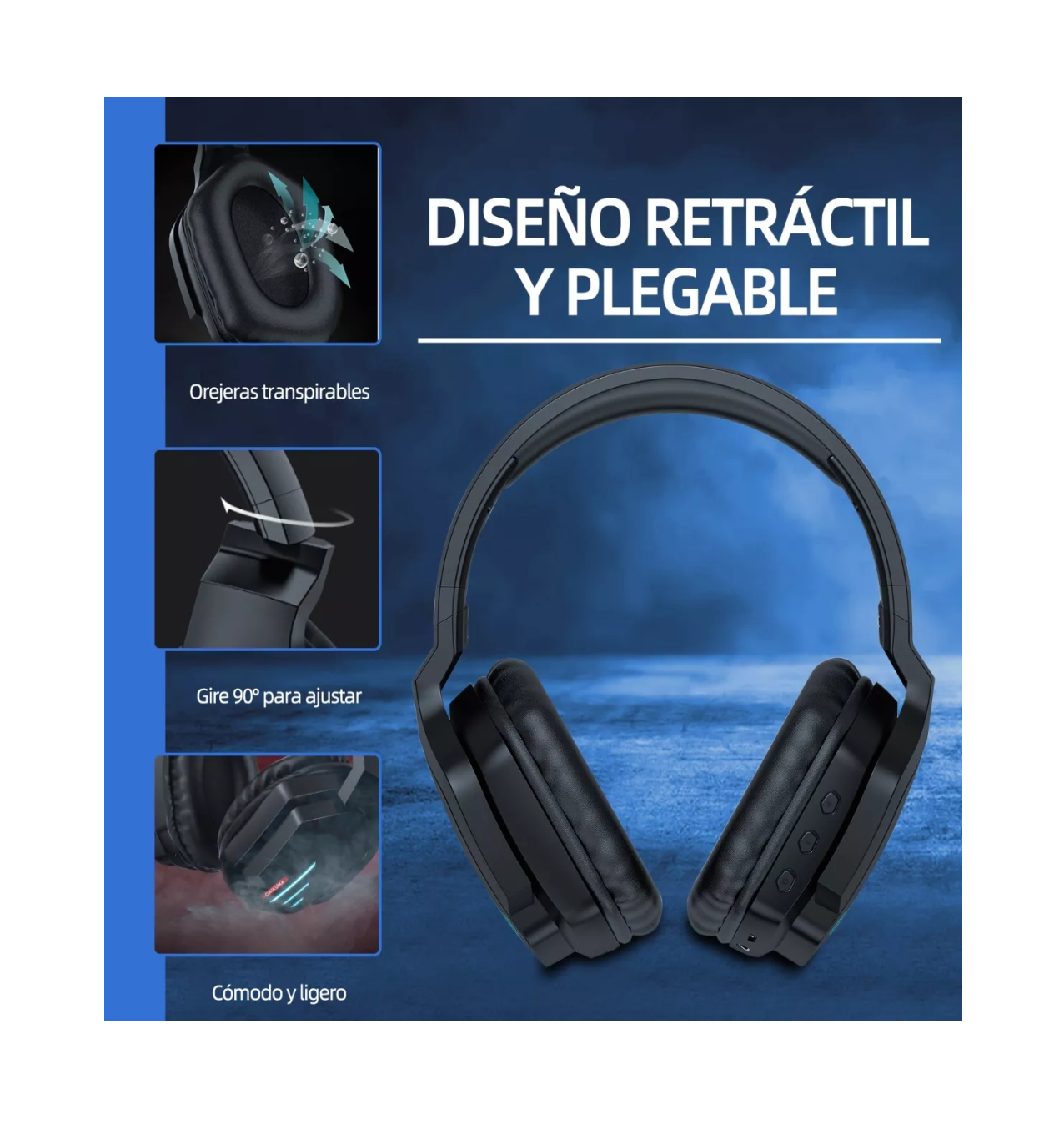 Foto 3 | Audífonos Inalámbricos Bluetooth 5.1 Reducción Ruido Negros