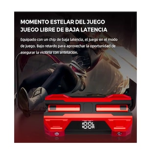 Foto 3 | Audifonos Gamer Bluetooth Audifono In Ear Reducción De Ruido Rojo