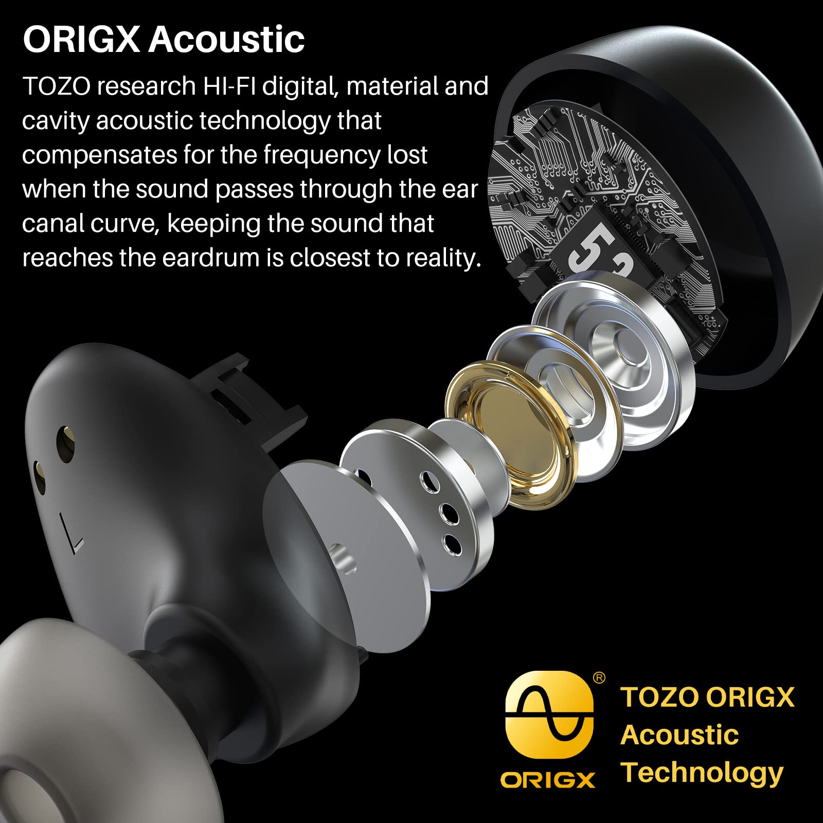 Foto 6 pulgar | Venta Internacional-Audífonos True Wireless Tozo Negros con Bluetooth