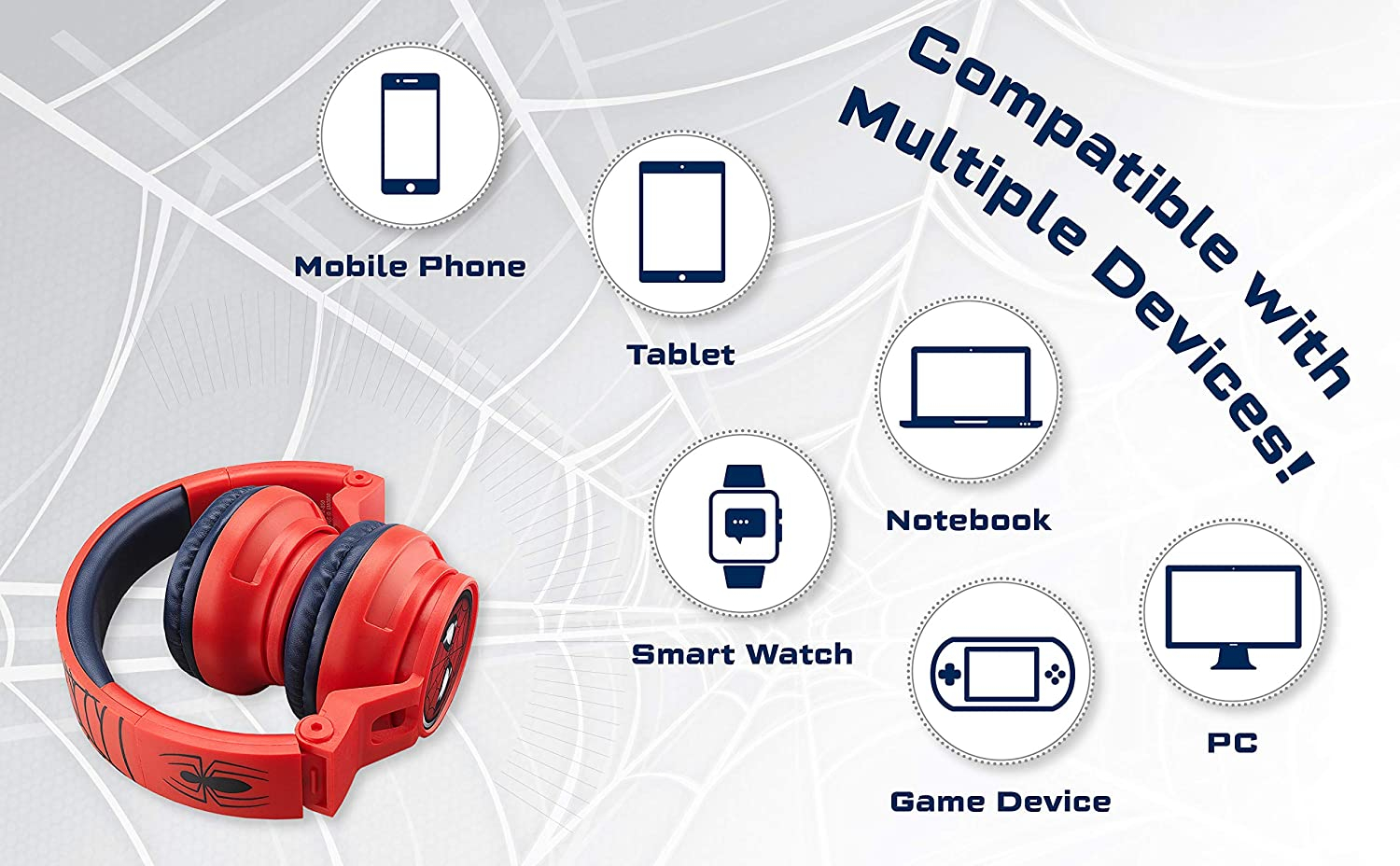 Foto 7 pulgar | Venta Internacional - Auriculares eKids Spidey Bt con Micrófono