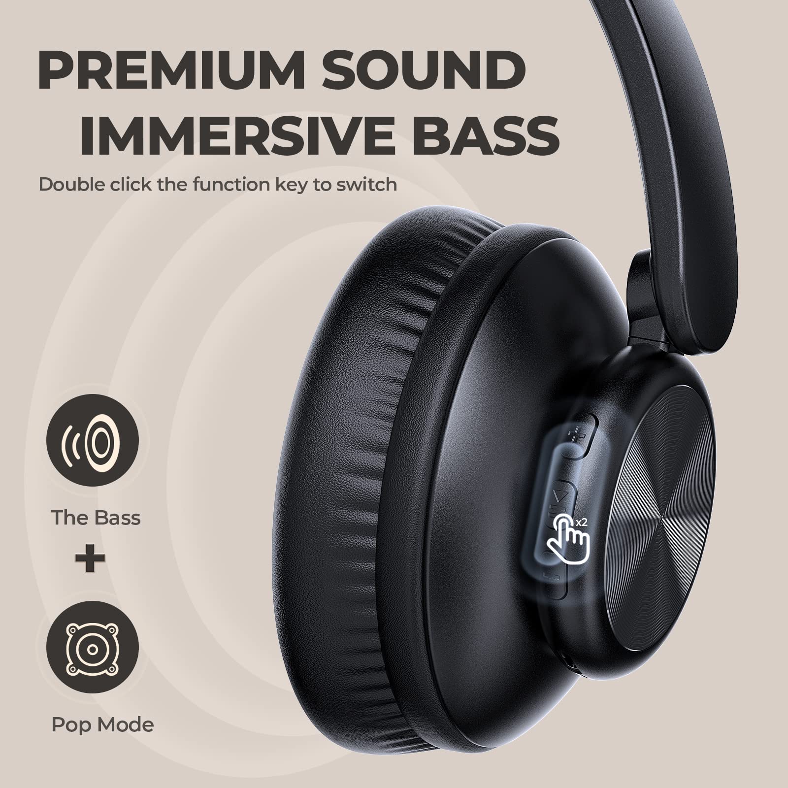 Foto 6 pulgar | Audífonos Inalámbricos Fojep Negros con Bluetooth-Venta Internacional