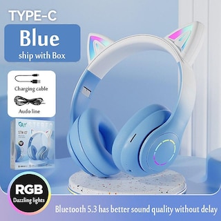 Foto 1 | Auriculares Inalámbricos Bluetooth Orejas de Gato - Venta Internacional