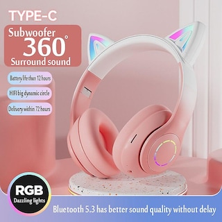 Foto 2 | Auriculares Inalámbricos Bluetooth Orejas de Gato - Venta Internacional
