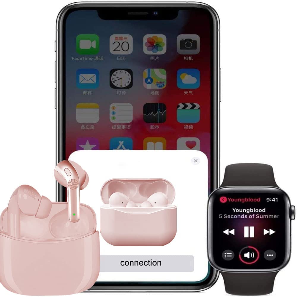 Foto 6 pulgar | Auriculares Inalámbricos Ozjong True Bluetooth 5.0 30h Playtime Pink - Venta Internacional