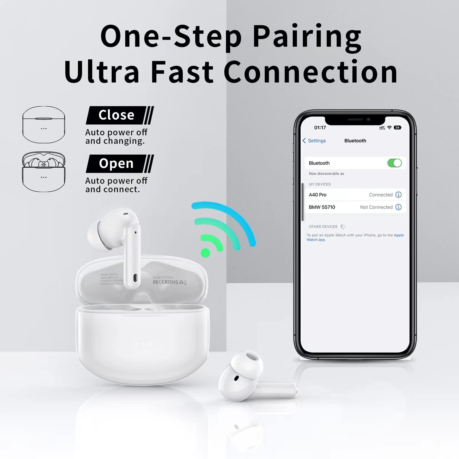 Foto 6 pulgar | Audífonos True Wireless Blancos con Bluetooth-Venta Internacional