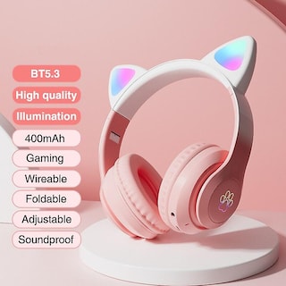 Foto 2 | Venta Internacional - Auriculares Bluetooth Cat Wireless Con Luz Led De Color Degradado