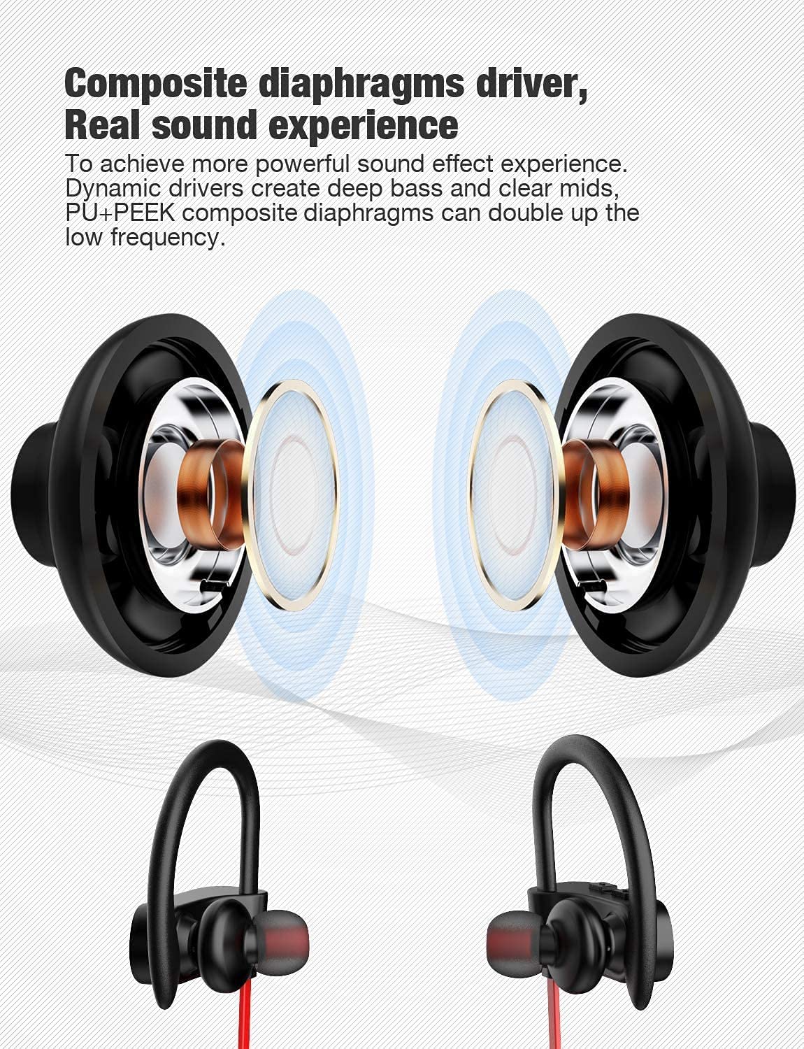 Foto 5 pulgar | Venta Internacional - Auriculares Bluetooth Otium Ipx7 A Prueba De Agua Con Batería De 15 H