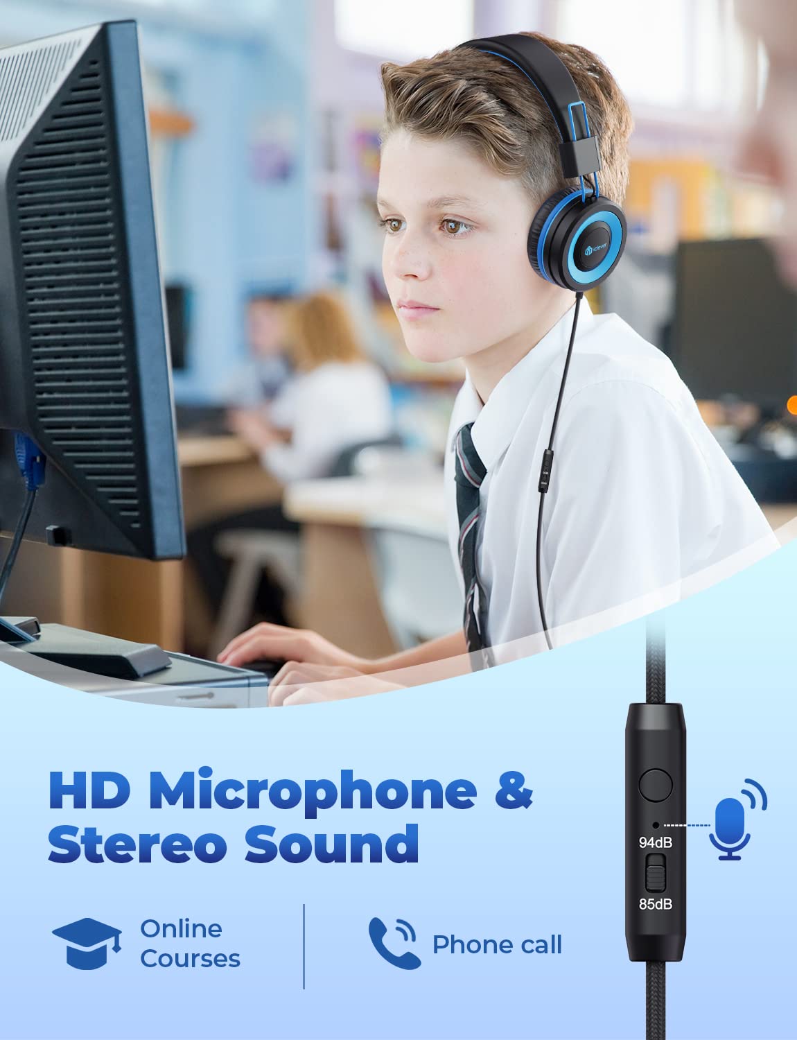 Foto 3 pulgar | Venta Internacional - Auriculares Iclever Hs14 Para Niños Con Volumen De Micrófono Limitado