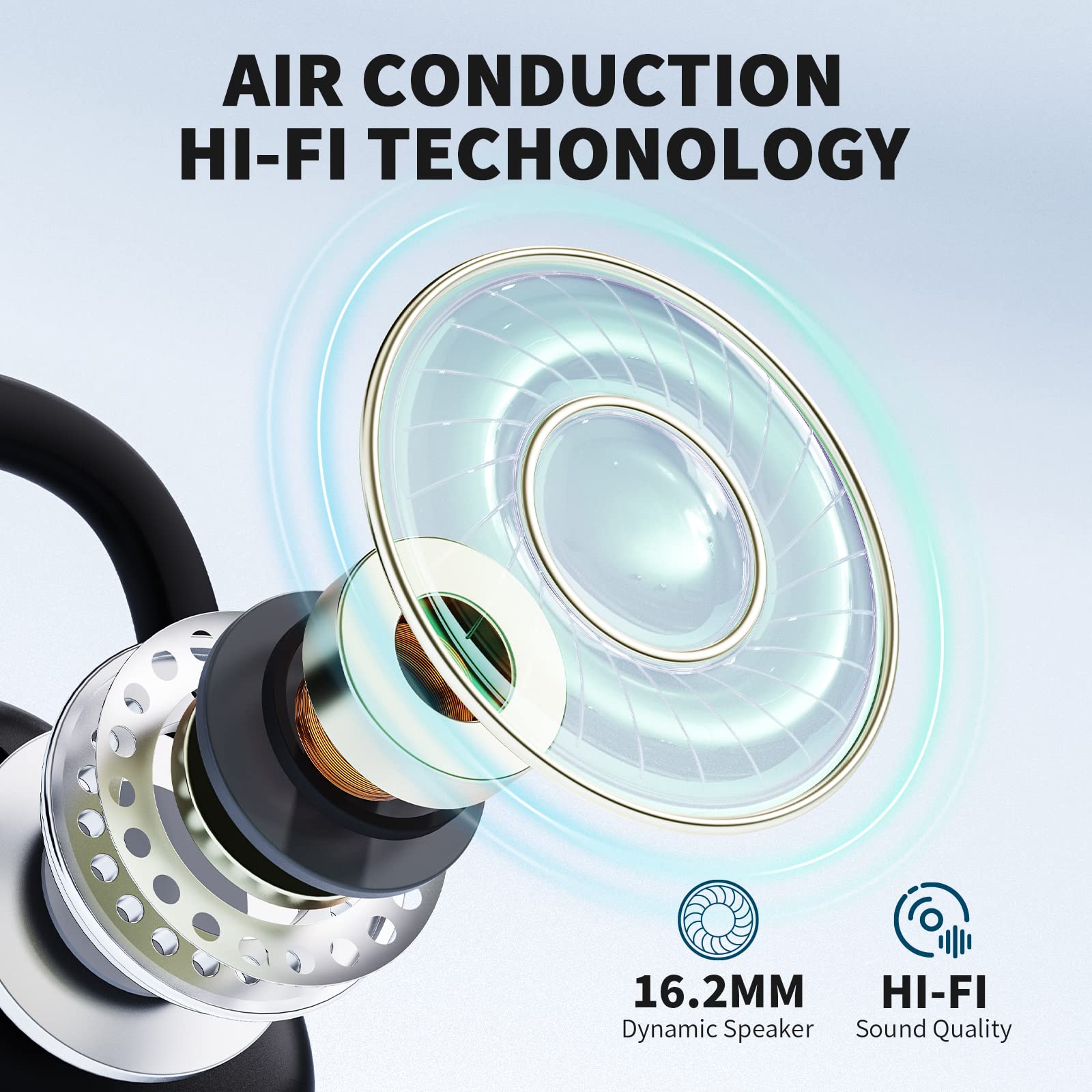 Foto 5 | Venta Internacional - Auriculares Bluetooth Cxk Auriculares De Conducción As21 15h Playtim