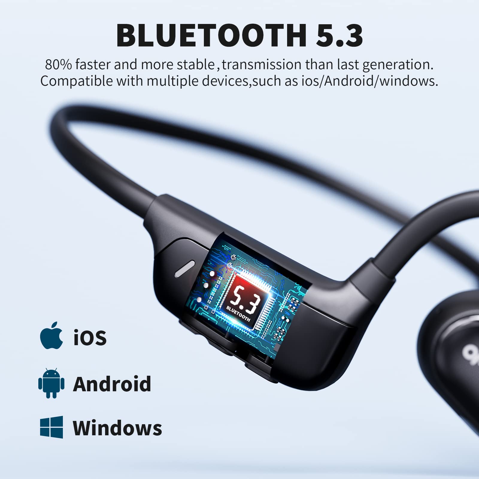 Foto 7 pulgar | Venta Internacional - Auriculares Bluetooth Cxk Auriculares De Conducción As21 15h Playtim