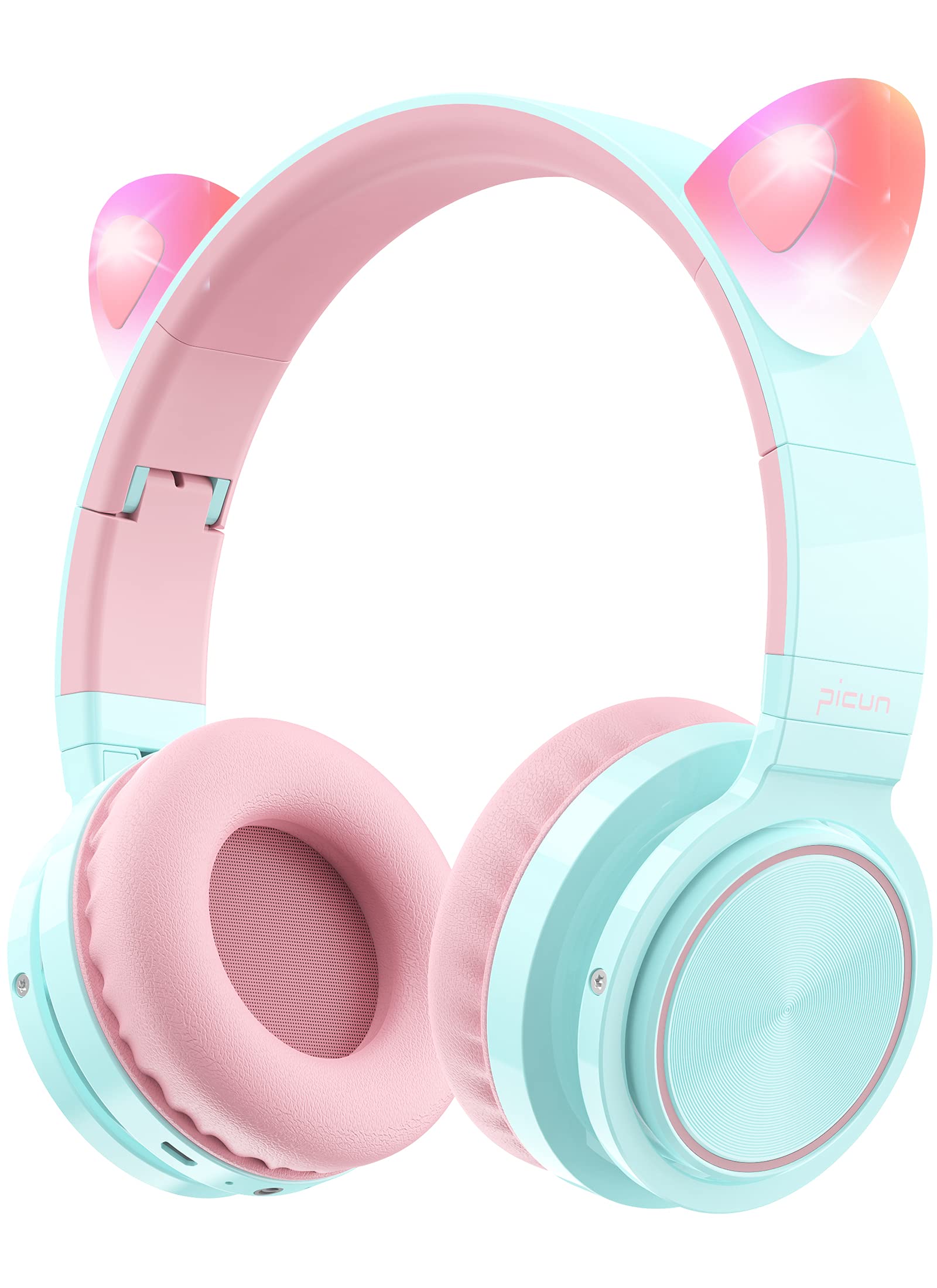 Venta Internacional - Auriculares Bluetooth Para Niños Picun Cat Ears Inalámbricos 85db Púrpura