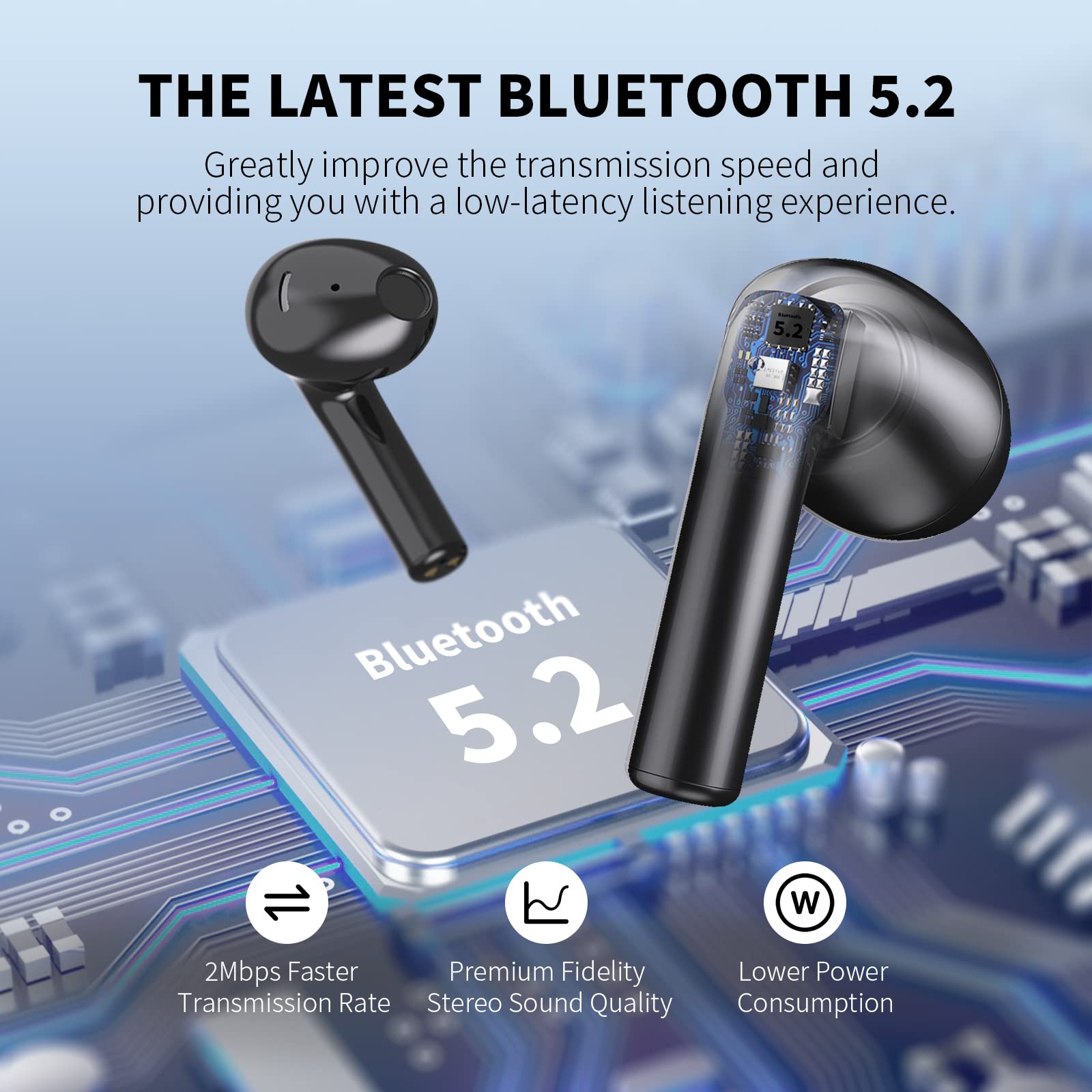 Foto 5 pulgar | Venta Internacional - Auriculares Inalámbricos Cxk Bluetooth 5.3 Con Cancelación De Ruido Ipx6
