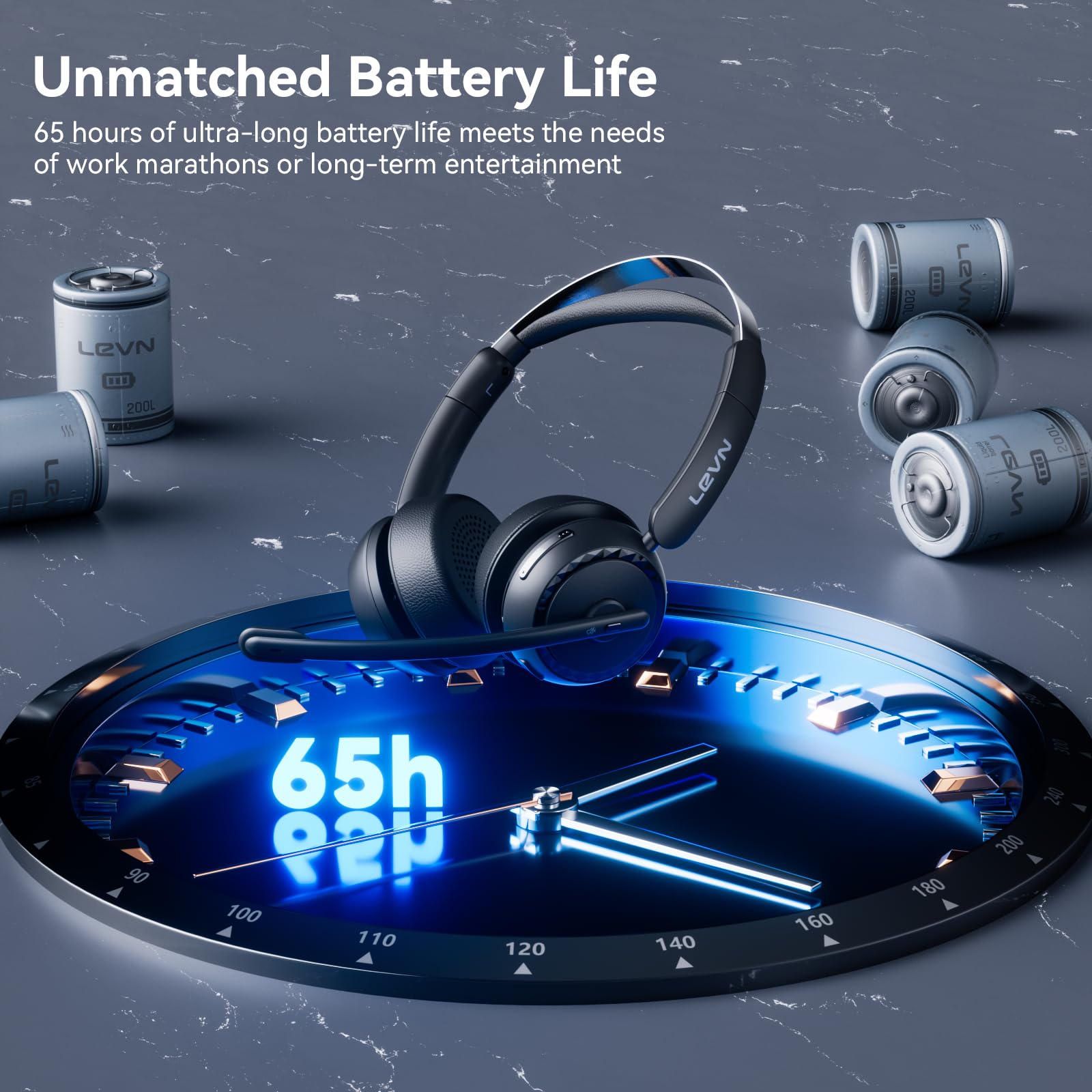 Foto 6 pulgar | Venta Internacional - Auriculares Inalámbricos Levn Bluetooth 5.2 Con Micrófono, Batería De 65 H