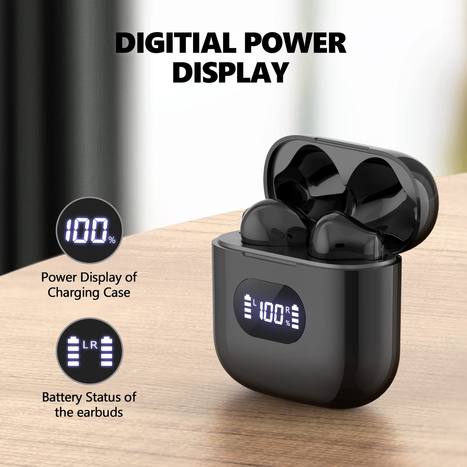 Foto 6 pulgar | Venta Internacional - Auriculares Inalámbricos Cxk Crystal-clear Calls Bluetooth V5.3 Ipx7