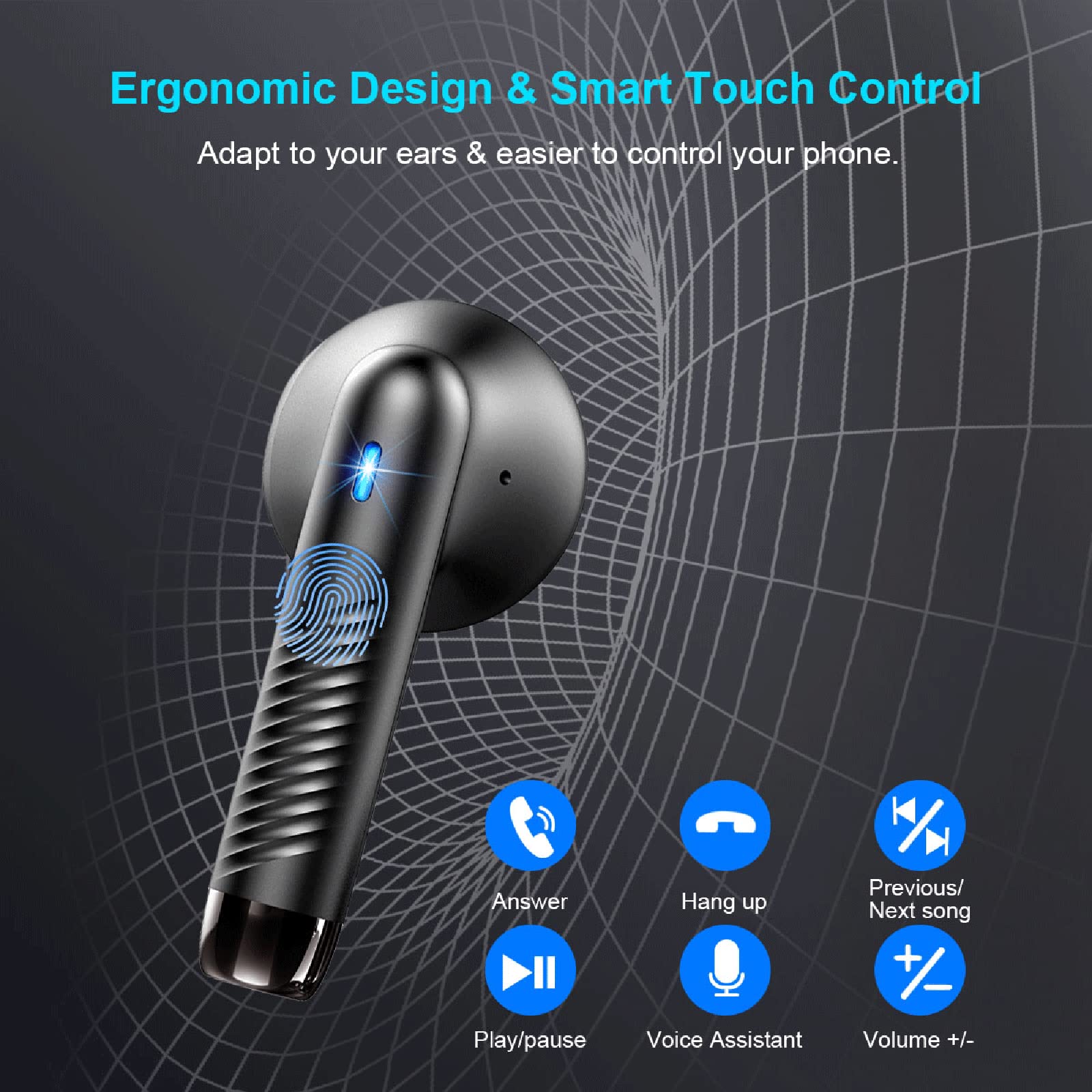 Foto 7 pulgar | Venta Internacional - Auriculares Inalámbricos Jxrev Bluetooth 5.3 Stereo Bass Ip7 Waterpr