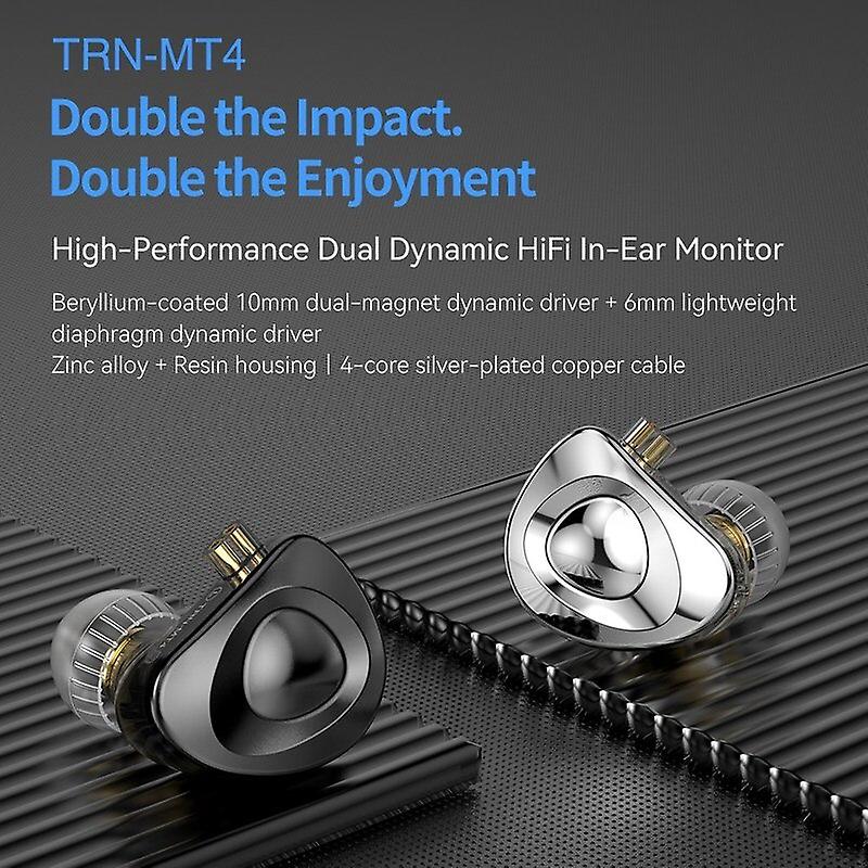 Foto 4 pulgar | Venta Internacional - Auriculares Intraurales Trn Mt4 Dual Dynamic Dynamic Driver Hifi Monito