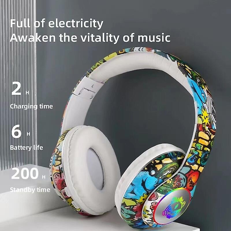 Foto 2 | Venta Internacional - Auriculares Inalámbricos Auriculares Bluetooth Graffiti Hifi 3d